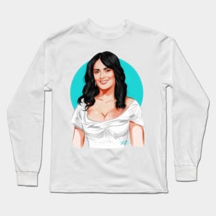 Salma Hayek - An illustration by Paul Cemmick Long Sleeve T-Shirt